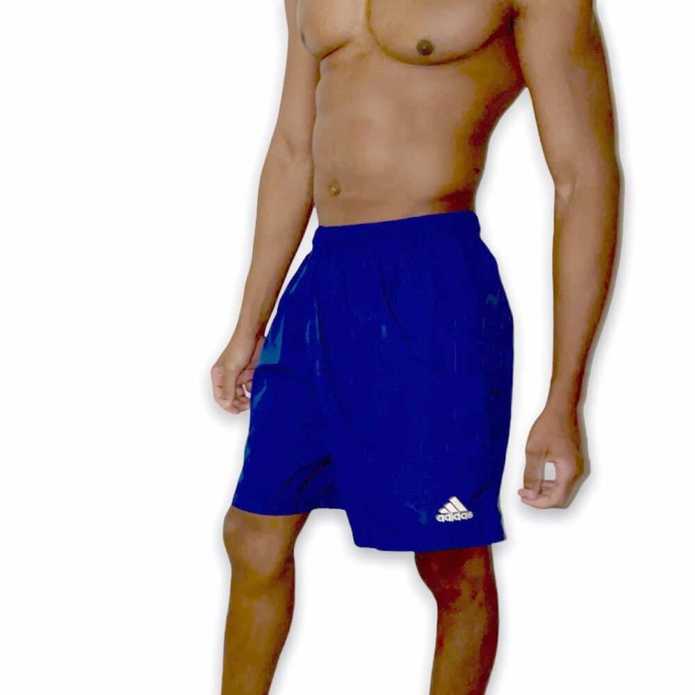 Adidas Originals 90s Rare Soccer Shorts Glanz Nylon Royal Blue Large